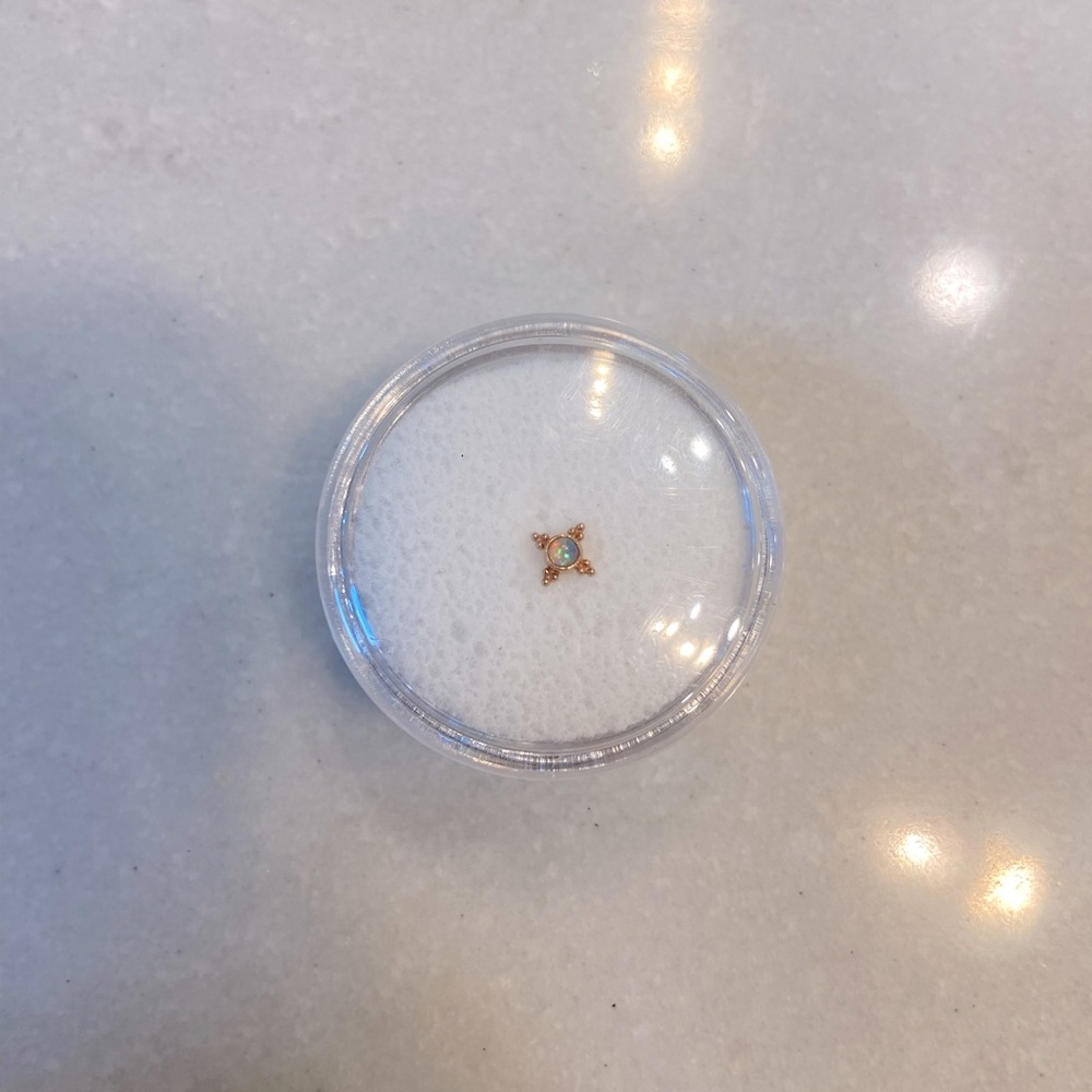 NWT BVLA Mini Kandy 14k rose gold AAA opal